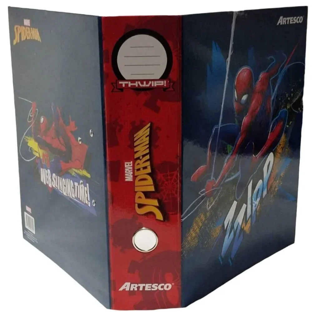 Marvel Spider-Man 2-Ring Lever Arch File Folder Artesco Web-Slinging Binder NEW